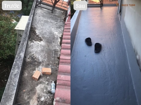 THỰC TẾ THI CÔNG: CHỐNG THẤM SÊ-NÔ MÁI LỘ THIÊN BIỆT THỰ ĐƯỜNG HÙNG VƯƠNG, ĐÀ LẠT