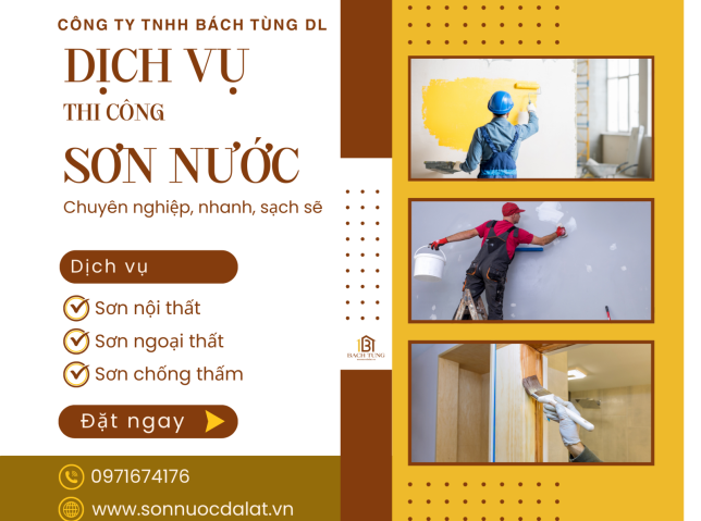 Dịch vụ thi công sơn nước chuyên nghiệp tại  Lâm Đồng