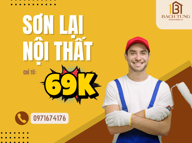 Sơn lại nhà cũ chỉ từ 69k
