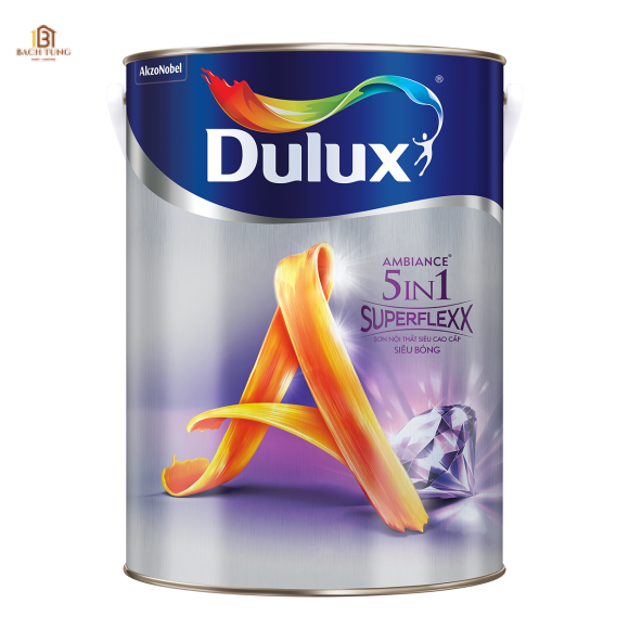 Sơn nước nội thất siêu cao cấp Dulux Ambiance 5 in 1 Superflexx Siêu bóng Z611B