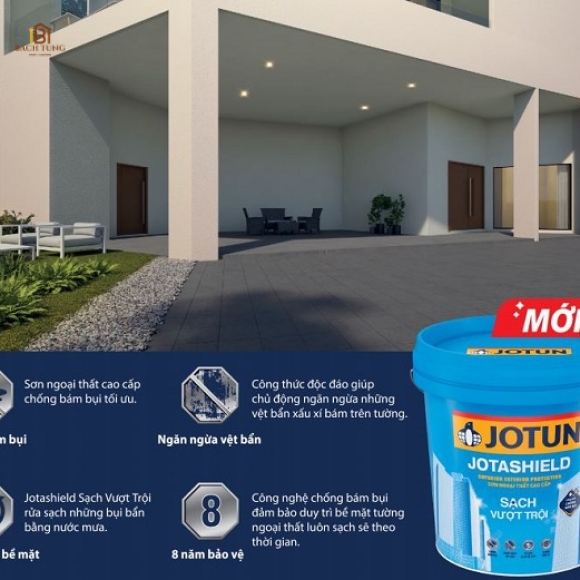 SƠN NGOẠI THẤT JOTUN JOTASHIELD SẠCH VƯỢT TRỘI (5 LÍT)