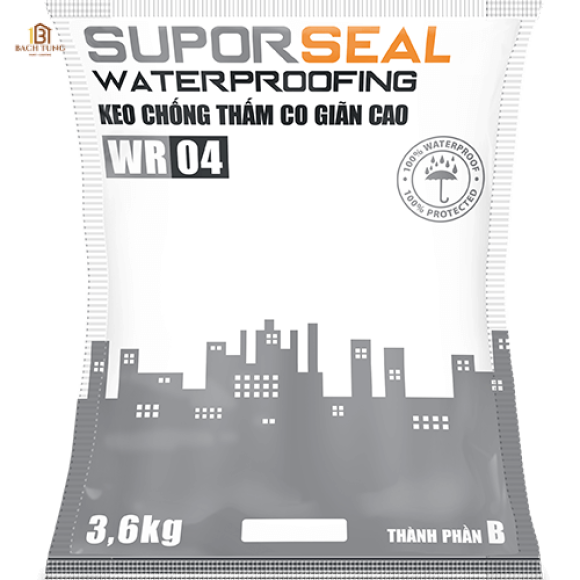 SUPORSEAL WATERPROOFING WR04 KEO CHỐNG THẤM CO GIÃN CAO