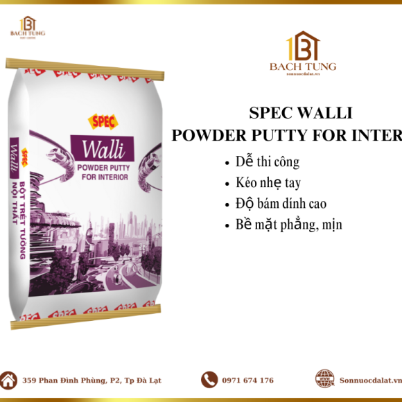 Bột trét tường nội thất Spec Walli Putty For Interior chất lượng cao